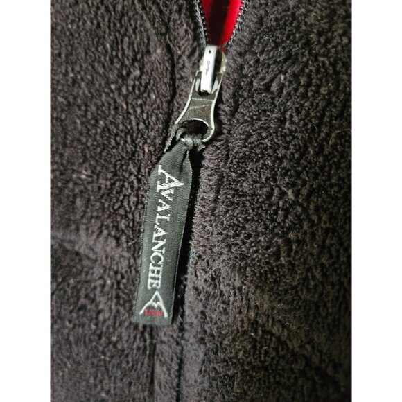 Avalanche Black Fleece Full-Zip Jacket With High Collar & Zippered Pockets For M - Picture 5 of 7